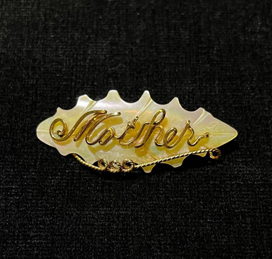 Mother of Pearl Pin - Mother's Day Brooch - New Mother Gift