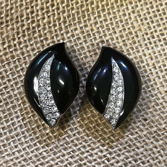 Joan Rivers Crystal Leaf Clip-On Earrings