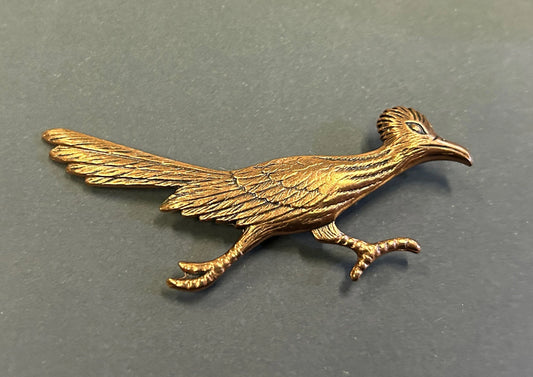 Road Runner Pin - Vintage Copper - Brooch Pin