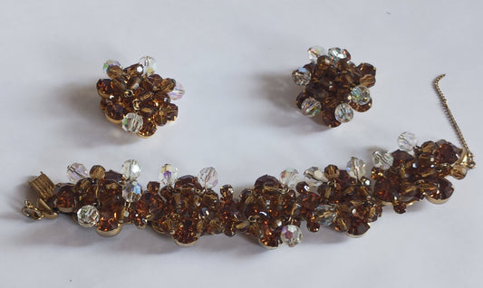 Juliana Gray Cha-Cha Bracelet and Earring Set - Vintage 1960s