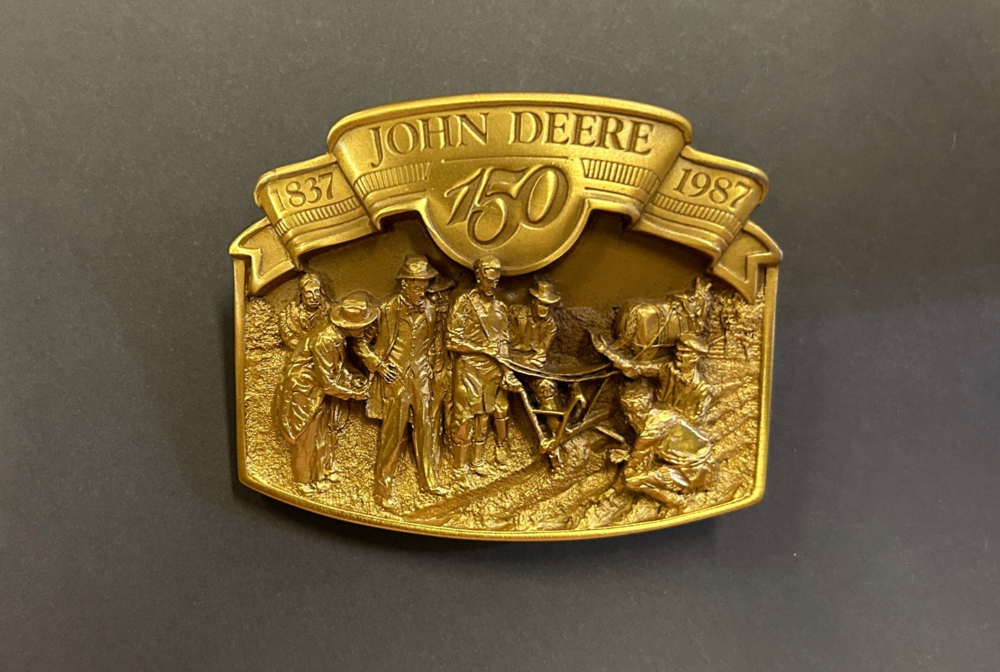John Deere Belt Buckle - Commemorative 150 Years - 1837-1987-John Deer Collectible
