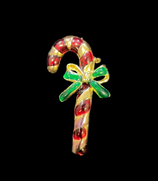 Candy Cane Christmas Brooch / Pin