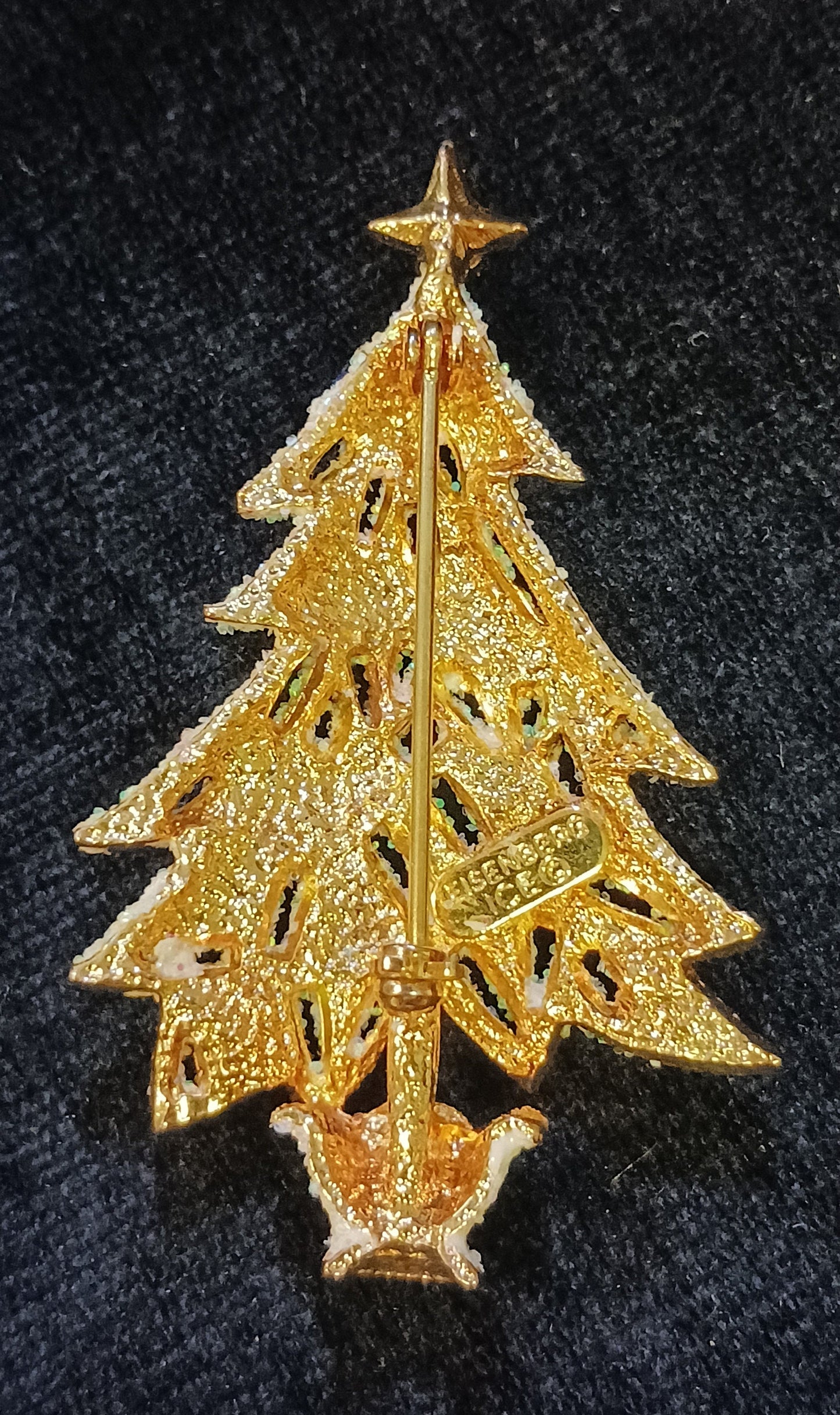 Eisenberg Ice Christmas Tree Pin - Signed Brooch - Vintage 1940-50s