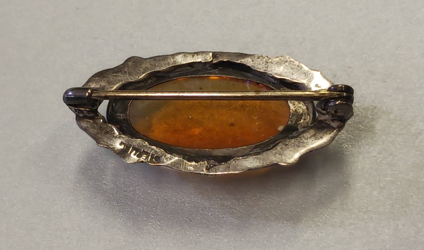 Art Nouveau Dragon's Breath Opal Set In Sterling Silver Brooch - RARE Turn of  the Century 1900 Bohemian Glass Opal in Silver Surround