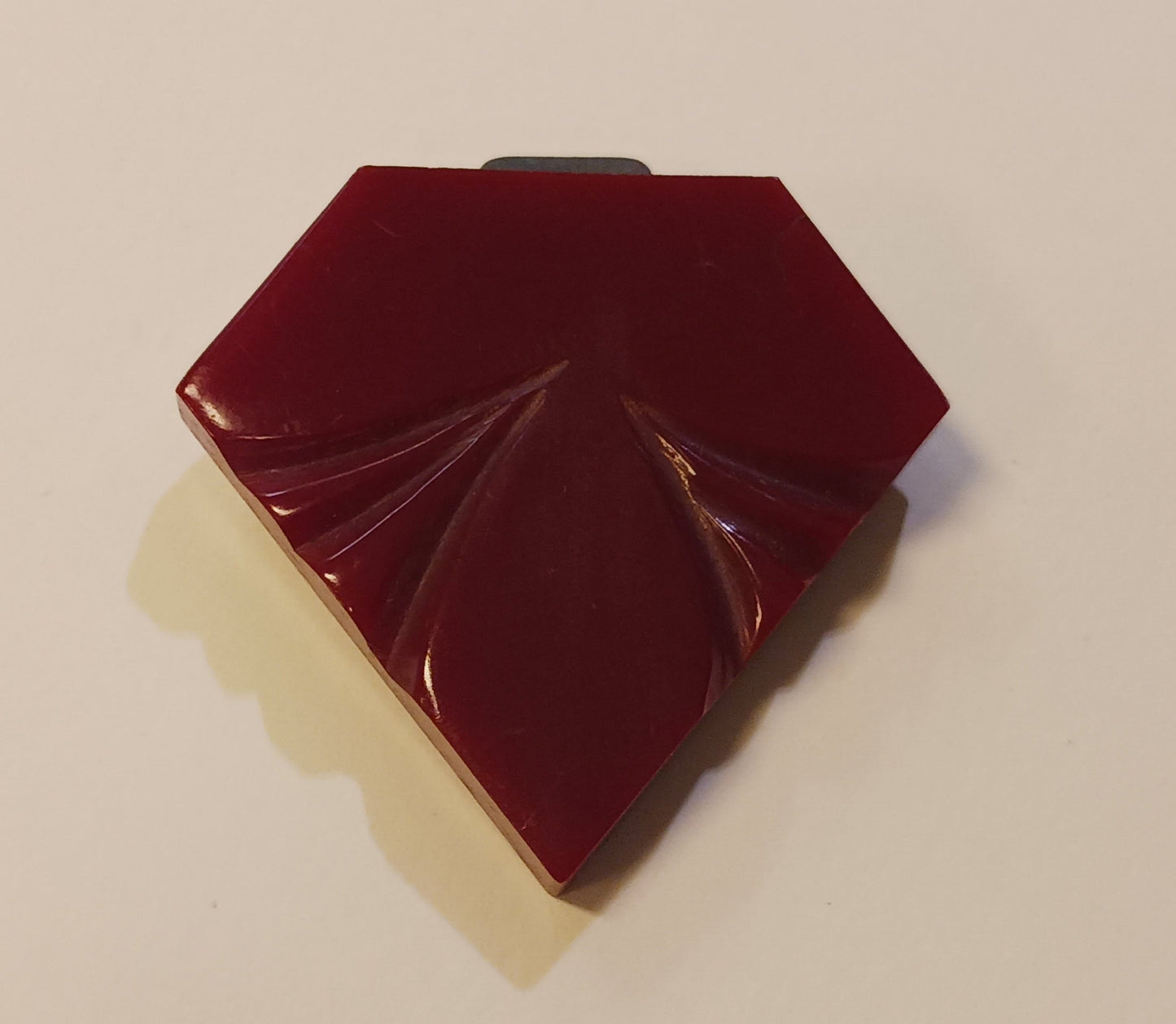 Dark Cherry Red Bakelite Belt Buckle - Ladies Art Deco Style Bakelite Buckle