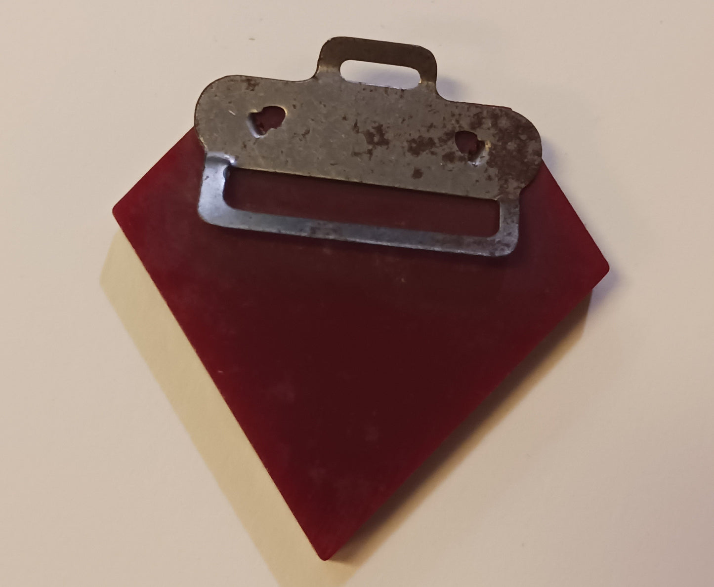 Dark Cherry Red Bakelite Belt Buckle - Ladies Art Deco Style Bakelite Buckle