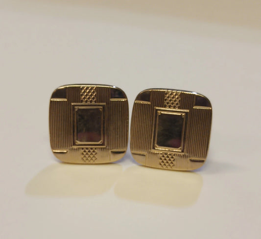 Gold Plated Art Deco Style Cuff Links - Cuff Links for the Man in the Know