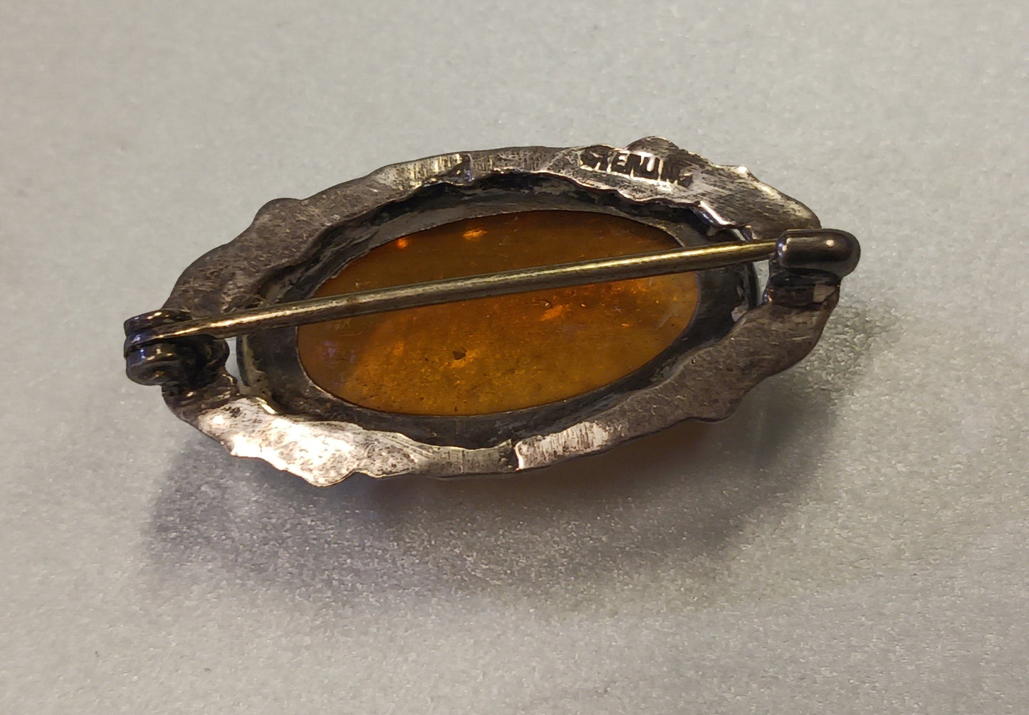 Art Nouveau Dragon's Breath Opal Set In Sterling Silver Brooch - RARE Turn of  the Century 1900 Bohemian Glass Opal in Silver Surround