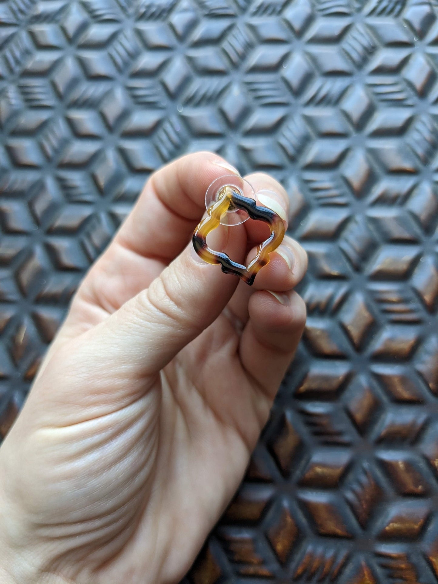 Tortoise Shell Drop Earrings - Post Earrings with style