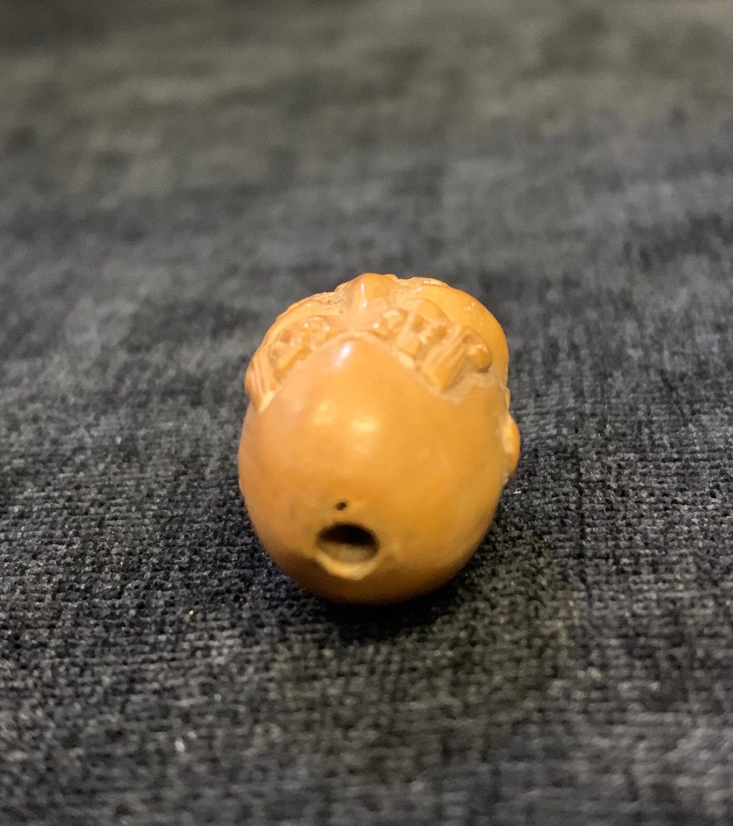 Handmade Olive Nut Mala Bead - Vintage Prayer Bead