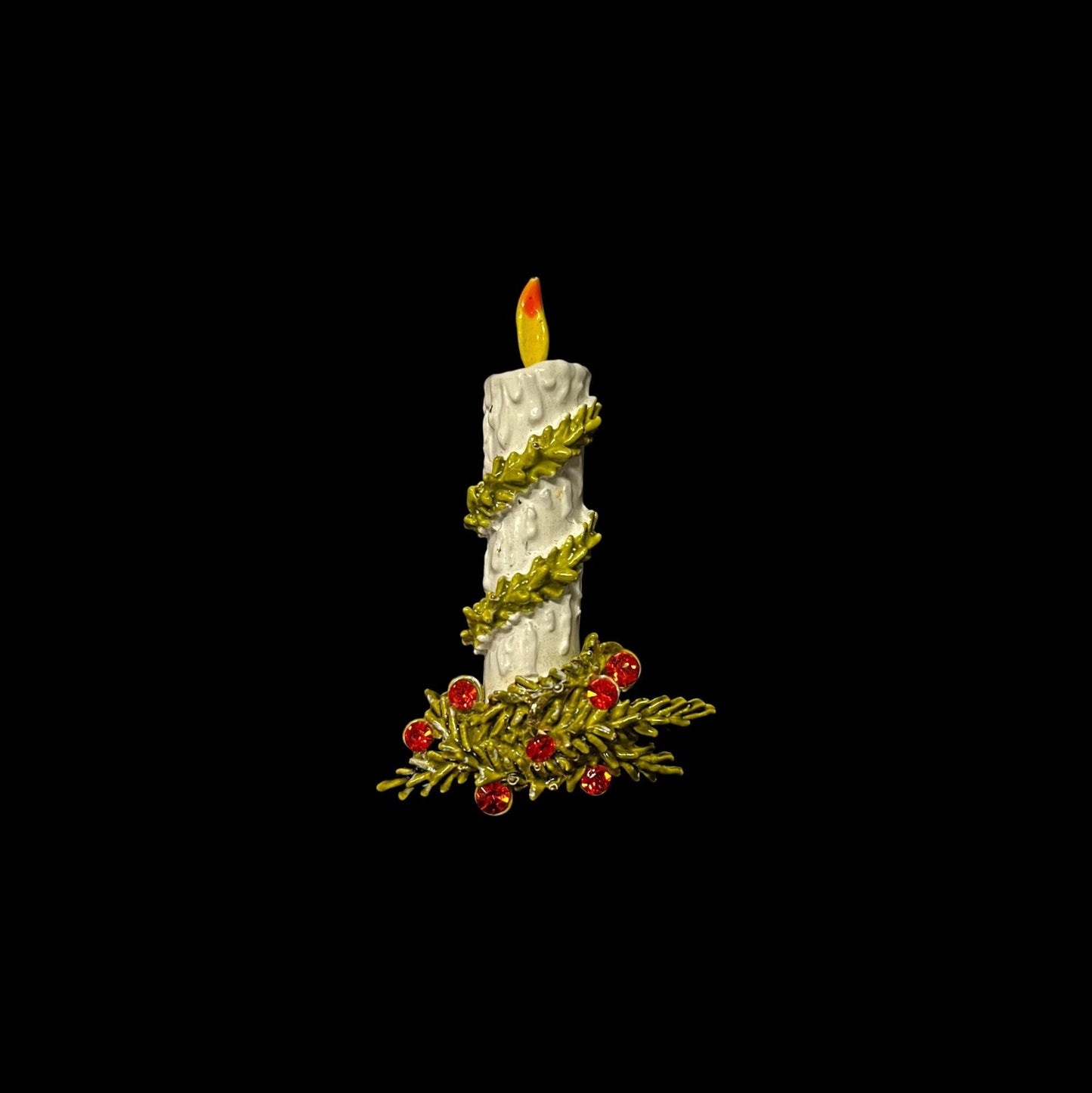 ART Christmas Candle Brooch/Pin