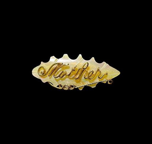 Mother of Pearl Pin - Mother's Day Brooch - New Mother Gift
