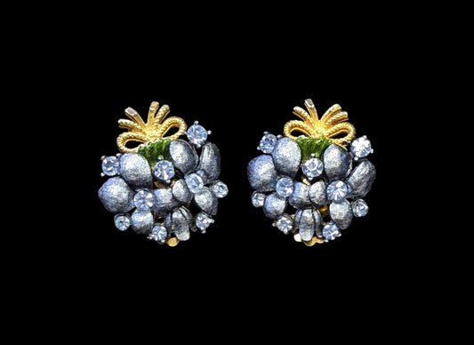 Something Blue, Blue Bouquet Earrings- Wedding Perfect Vintage