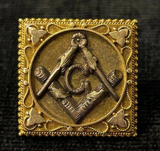 1950s Gold Free Mason Cuff Links