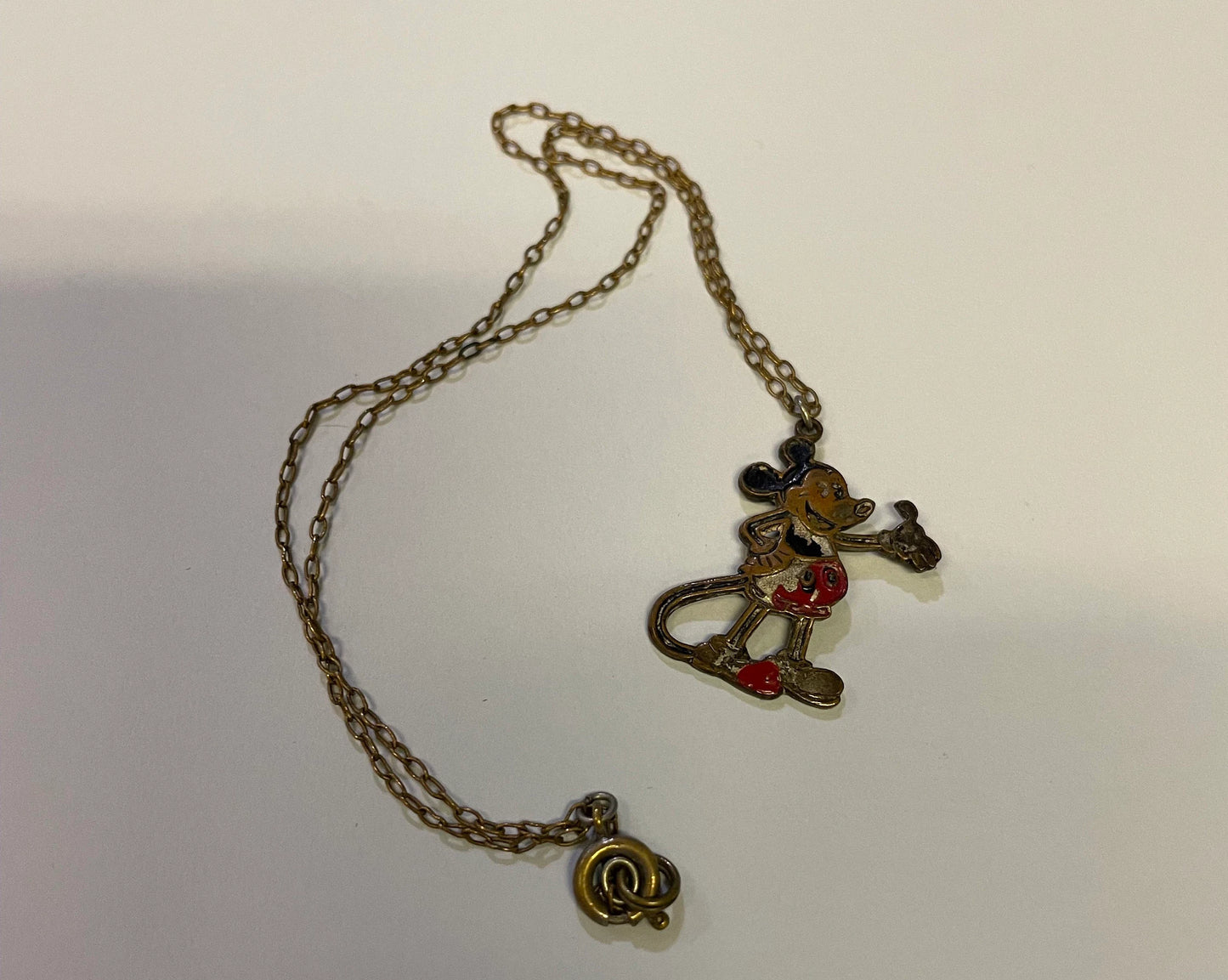 Mickey Mouse Necklace on Fine Chain - Disney Collectible Necklace - Collect Mickey Mouse -