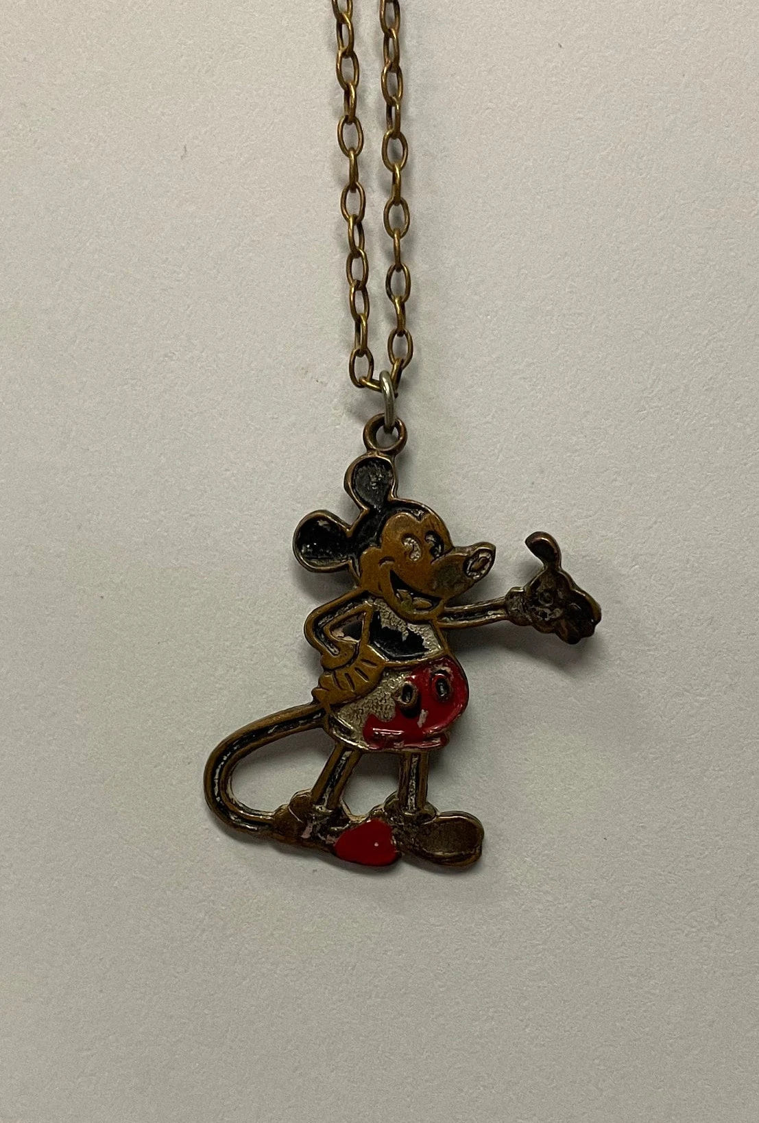 Mickey Mouse Necklace on Fine Chain - Disney Collectible Necklace - Collect Mickey Mouse -