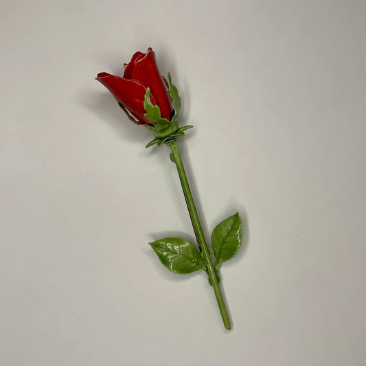 Vibrant Enamel Rose Brooch - Perfect Gift of Love