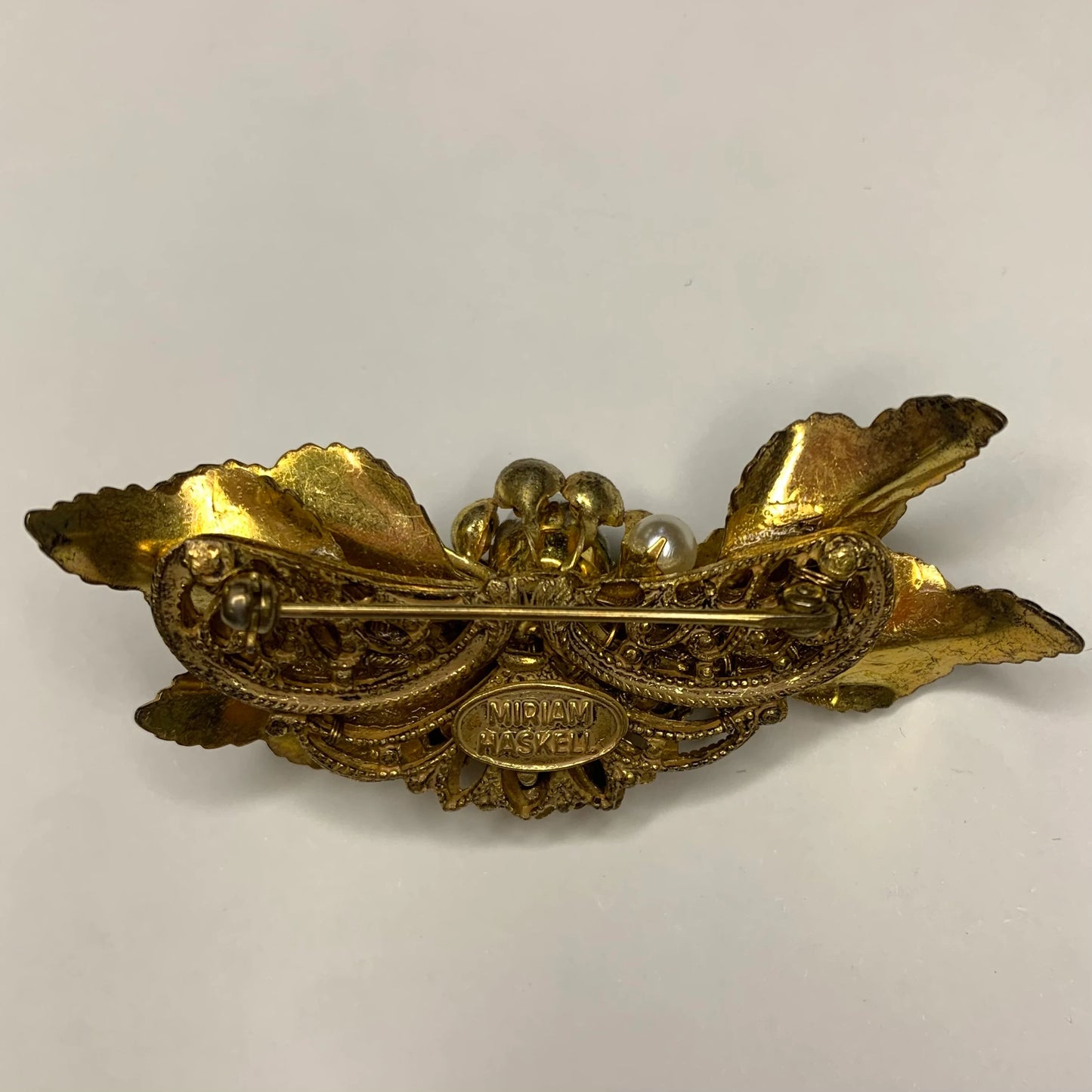 Vintage Miriam Haskell - Baroque Pearl - Brooch Pin