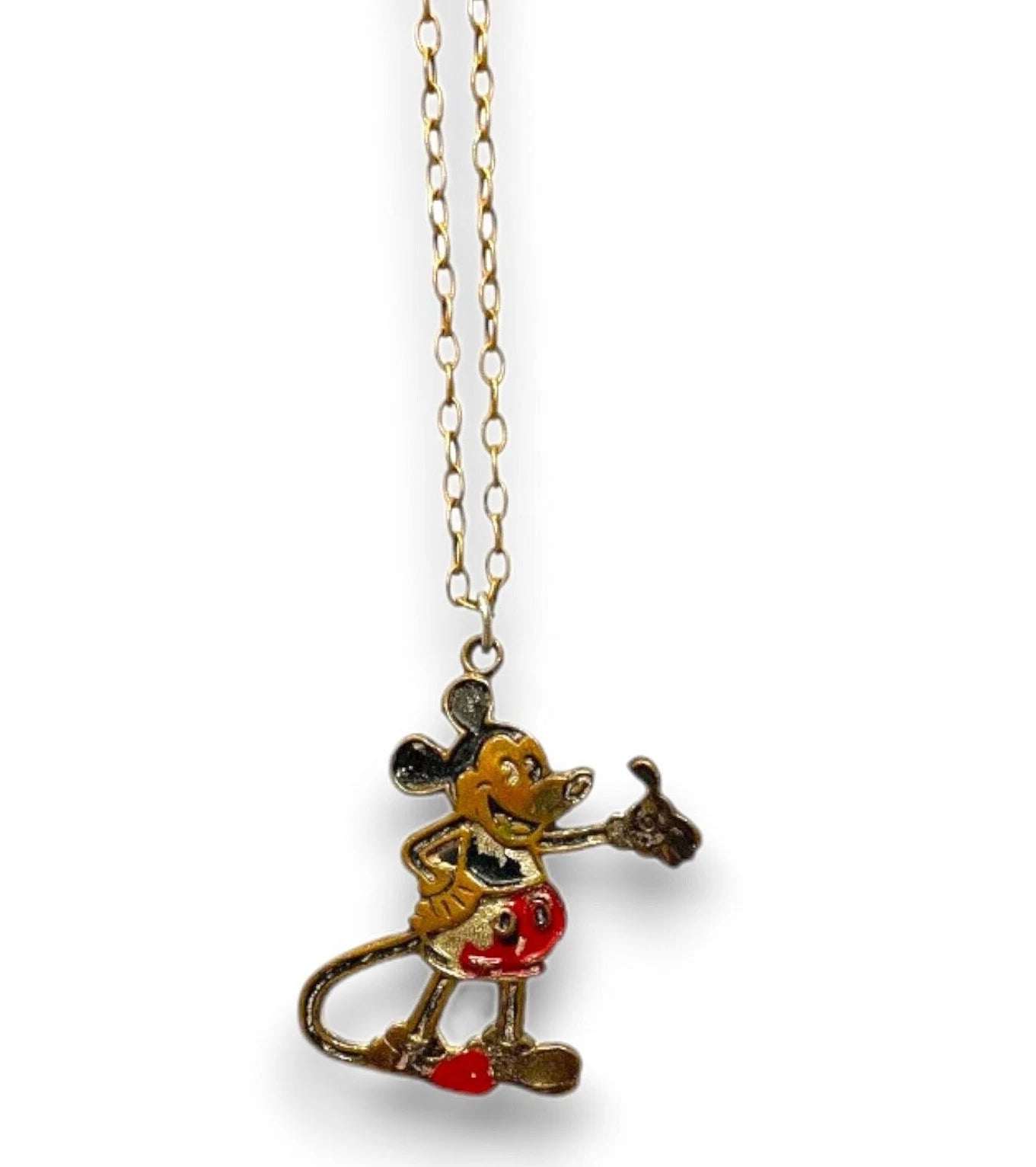 Mickey Mouse Necklace on Fine Chain - Disney Collectible Necklace - Collect Mickey Mouse -