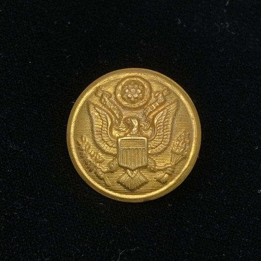 WWII Army Uniform Brass Button - RARE Zell Products Gold Button