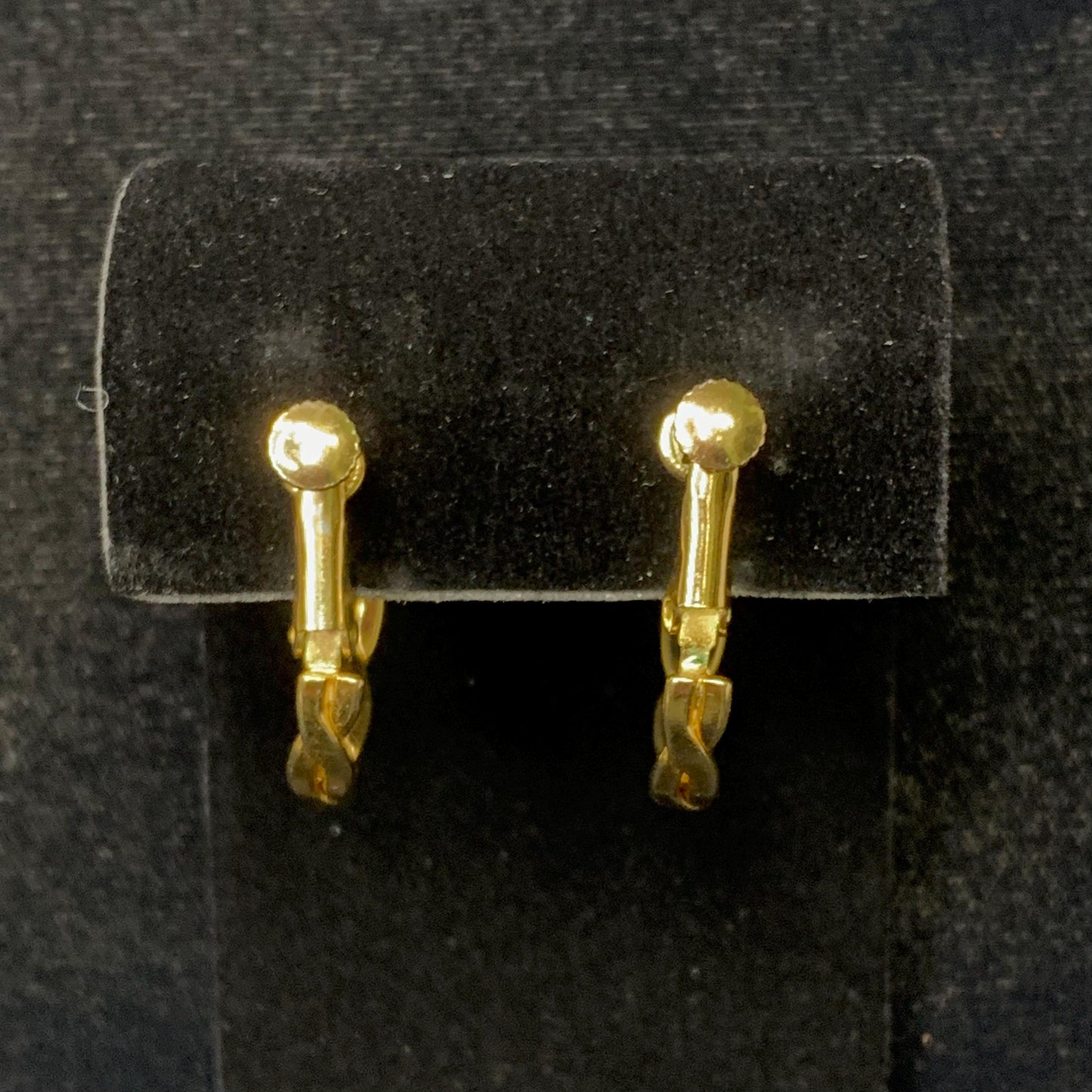 Twisted Gold-Tone Hoop Screw-Back Earrings