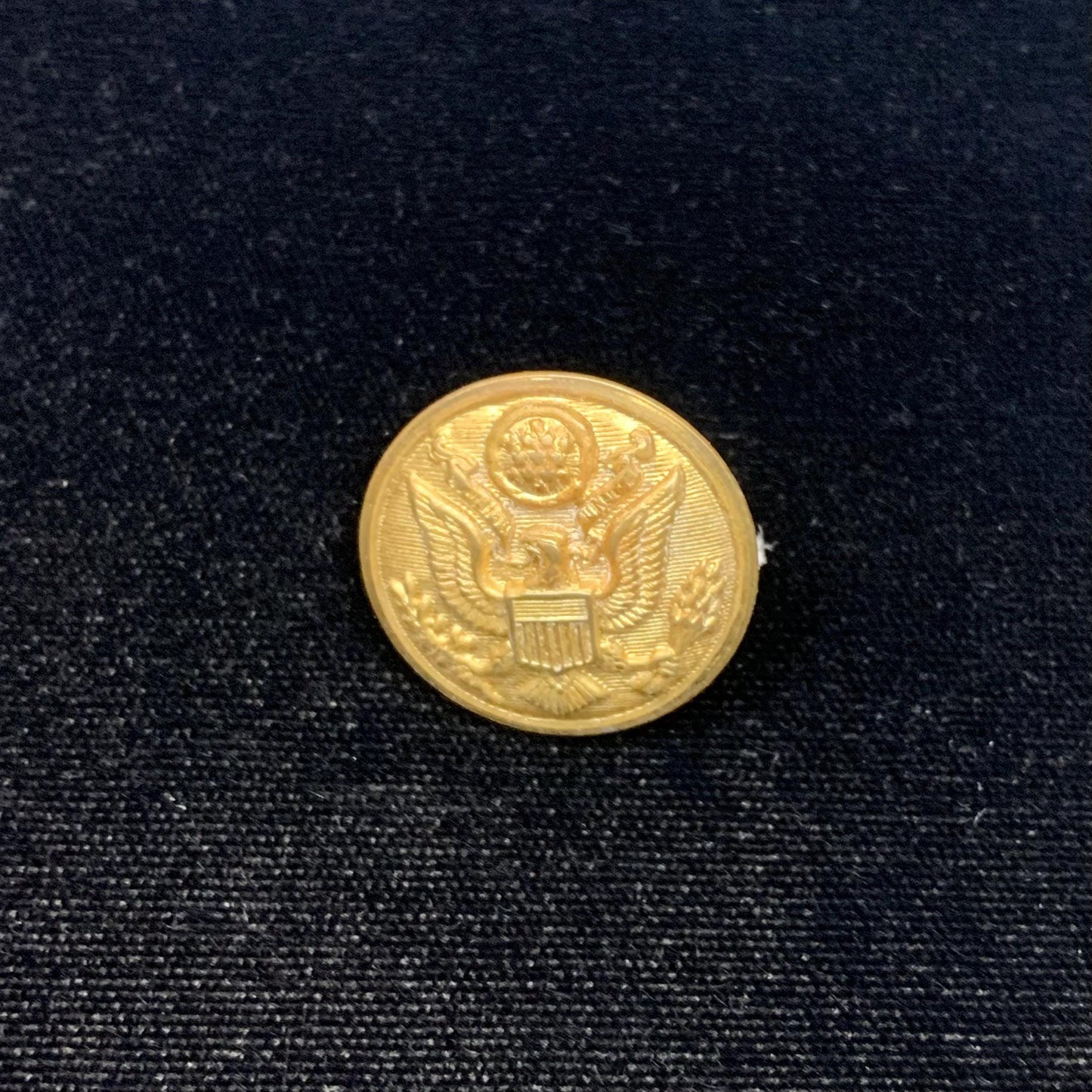 WWII Army Uniform Brass Button - RARE Zell Products Gold Button